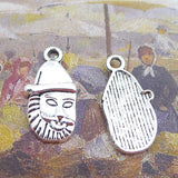 Newest 20Pieces 12*23mm Mixed Alloy Antique Silver Color Santa Claus Charms Bracelet Pendant Accessory For DIY Jewelry Making