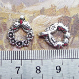 Newest 20Pieces 14*17mm Mixed Alloy Antique Silver Color Flower Charms Earring Necklace Pendant Accessory For DIY Jewelry Making