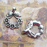 Newest 20Pieces 14*17mm Mixed Alloy Antique Silver Color Flower Charms Earring Necklace Pendant Accessory For DIY Jewelry Making