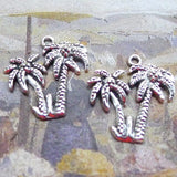 Newest 20Pieces 20*21mm Mixed Alloy Antique Silver Color Coconut Tree Charms Bracelet Pendant Accessory For DIY Jewelry Making