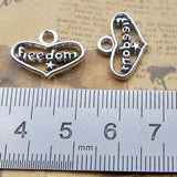 Newest 20Pieces 21*17mm Zinc Alloy Antique Silver Color Heart Letter Charms Necklace Pendant Accessory For DIY Jewelry Handcraft