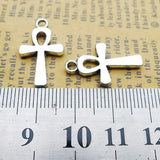 Newest 20Pieces 22*13mm Mixed Alloy Antique Silver Color Cross Charms Earrings Necklace Pendant Accessory For DIY Jewelry Making