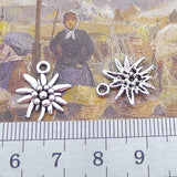 Newest 30Pieces 17*14mm Mixed Alloy Antique Silver Color Sunflower Charms Bracelet Pendant Accessory For DIY Jewelry Making