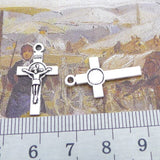 Newest 40Pieces 13*23mm Mixed Alloy Antique Silver Color Jesus Cross Charms Necklace Pendant Accessory For DIY Jewelry Making