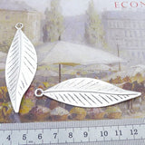 Newest 4Pieces 75*23mm Mixed Alloy Antique Silver Color Leaf Charms Necklace Keychain Pendant Accessory For DIY Jewelry Making
