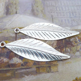 Newest 4Pieces 75*23mm Mixed Alloy Antique Silver Color Leaf Charms Necklace Keychain Pendant Accessory For DIY Jewelry Making