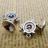 Newest 6Pcs 18*22mm Antique Silver Plated Alloy Trumpet Clock Charms Keychain Pendant Accessories Charms For Diy Jewelry Making