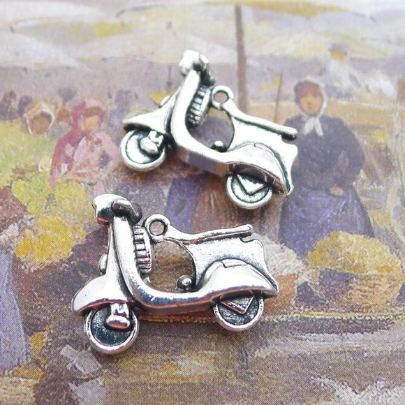 Newest 6Pieces 23*18mm Mixed Alloy Antique Silver Color Electrocar Charms Keychain Pendant Accessory For DIY Jewelry Making