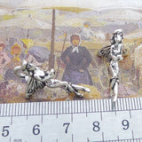 Newest 8Pieces 17*26mm Mixed Alloy Antique Silver Color Lovely Angel Charms Bracelet Pendant Accessory For DIY Jewelry Making