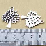 Newest 8Pieces 20*24mm Zinc Alloy Antique Silver Color Tree Charms Keychain Necklace Pendant Accessory For DIY Jewelry Handcraft