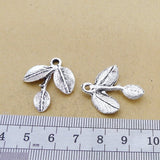 Newest 8Pieces 23*28mm Zinc Alloy Antique Silver Color Leaf Charms Earring Necklace Pendant Accessory For DIY Jewelry Handcraft
