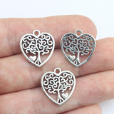 Newest 20Pieces 17*18mm Zinc Alloy Antique Silver Color Tree of Life Charms Necklace Pendant Accessory For DIY Jewelry Handcraft