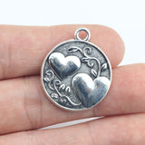 Newest 6Pieces 25*29mm Zinc Alloy Antique Silver Color Heart Words Charms Necklace Pendant Accessory For DIY Jewelry Handcraft