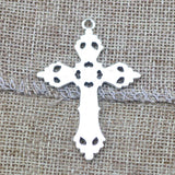 6 Pieces/Lot 55*35mm Antique Silver Plated Alloy crucifix Cross Charms Pendant For Diy Jewelry Making