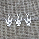 15Pieces/lot  13x23mm Antique Silver Color DIY Gesture Steampunk Charms For DIY Jewelry Making