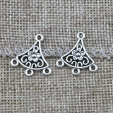 20Pieces/lot 19x20mm Antique Silver Color  Flower of Life Charms Connectors  Hollow Jewelry Making Craft Pendant EF4003