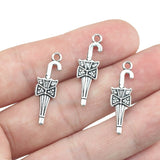 20 Pieces 8*27mm Newest Style Alloy Antique Silver Color Umbrella Charms Pendant Accessory For DIY Jewelry Making