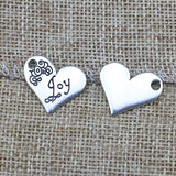 10 Pieces 20x21mm Antique Silver Color Heart Charms Love Necklace Bracelet For DIY Jewelry Making