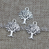High quality 10 PCS/Lot 20.8mm*15.9mm DIY Accessories Antique Silver plated Lucky Peace Tree Charm For Jewelry Making