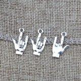 15Pieces/lot  13x23mm Antique Silver Color DIY Gesture Steampunk Charms For DIY Jewelry Making