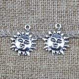 10pcs/lot Metal Alloy  Sun Small  Antique Silver Plated  DIY Hamdmade Jewelry Making Finding