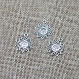 15 Pieces 18*22mm Newest Style Alloy Antique Silver Color Sunflower Charms Pendant Accessory For DIY Jewelry Making