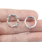 High quality 20 PCS/Lot 18.2mm*6mm antique silver plated small metal diy handmade metal crown charms