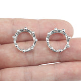 High quality 20 PCS/Lot 18.2mm*6mm antique silver plated small metal diy handmade metal crown charms