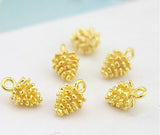 20 Pieces/lot 8mm*14mm Shiny Silver Plated Delicate 3D Pine Cone Charms Pendant For DIY Jewelry Making h1191