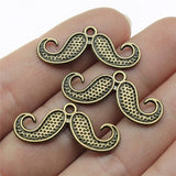 Vintage 20Pcs 30*13mm Antique Silver Color Mustache Charms For DIY Jewelry Making Necklace Pendant Accessories Handcraft