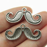 Vintage 20Pcs 30*13mm Antique Silver Color Mustache Charms For DIY Jewelry Making Necklace Pendant Accessories Handcraft