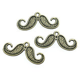 Vintage 20Pcs 30*13mm Antique Silver Color Mustache Charms For DIY Jewelry Making Necklace Pendant Accessories Handcraft