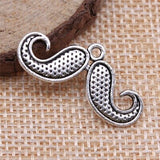 Vintage 20Pcs 30*13mm Antique Silver Color Mustache Charms For DIY Jewelry Making Necklace Pendant Accessories Handcraft