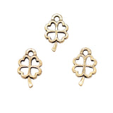 100pcs 10x6mm 3 Colors Four Leaf Clover Charms Pendant For Jewelry Making DIY Jewelry Findings EF1662