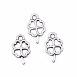 100pcs 10x6mm 3 Colors Four Leaf Clover Charms Pendant For Jewelry Making DIY Jewelry Findings EF1662