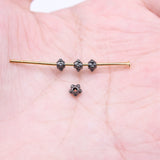 WYSIWYG 100pcs 4x4mm Gun Black Color Flower Small Hole Beads Spacer Beads For Jewelry Making