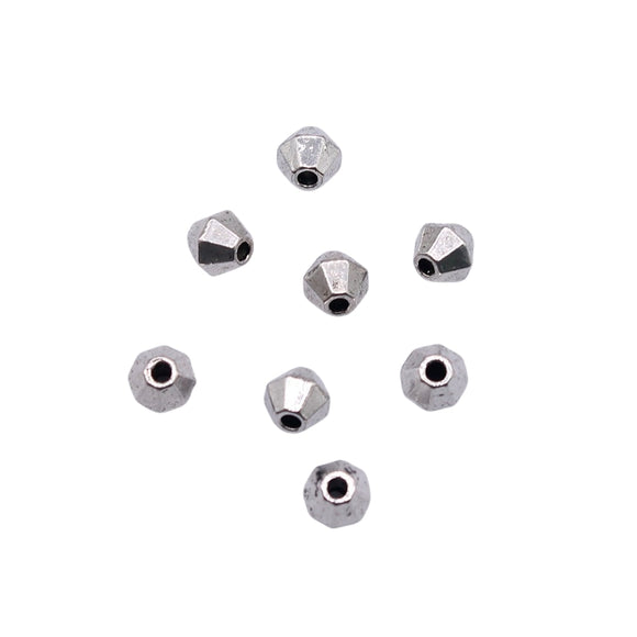 WYSIWYG 100pcs 4x4x4mm Small Hole Beads Charms For Jewelry Making DIY Bracelet Making Antique Silver Color