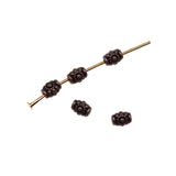 WYSIWYG 100pcs 5x4mm Antique Silver Color Gun Black Color Oval Flower Small Hole Bead Spacer Beads For Jewelry Making