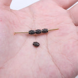 WYSIWYG 100pcs 5x4mm Antique Silver Color Gun Black Color Oval Flower Small Hole Bead Spacer Beads For Jewelry Making