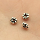 WYSIWYG 100pcs 5x5mm Small Spacer Beads For Jewelry Making Antique Silver Color Spacer Beads Pendants Charm Spacer Beads