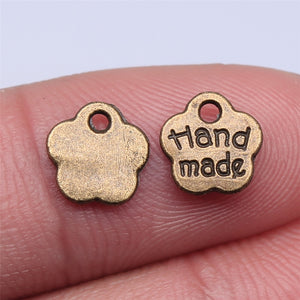 WYSIWYG 100pcs 8mm Charm Hand Made Tiny 3 Colors Hand Made Charms Hand Made Pendant Charms For Jewelry Making DIY