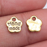 WYSIWYG 100pcs 8mm Charm Hand Made Tiny 3 Colors Hand Made Charms Hand Made Pendant Charms For Jewelry Making DIY