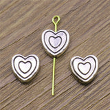 WYSIWYG 10pcs 10mm Love Beads For Jewelry Making DIY Bracelet Making Antique Silver Color