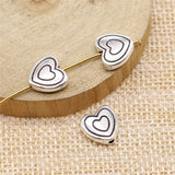 WYSIWYG 10pcs 10mm Love Beads For Jewelry Making DIY Bracelet Making Antique Silver Color