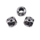 WYSIWYG 10pcs 10x10x10mm Big Hole Spacer Beads Charms For Jewelry Making DIY Bracelet Making Antique Silver Color
