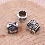 WYSIWYG 10pcs 10x10x10mm Big Hole Spacer Beads For Jewelry Making DIY Bracelet Making Antique Silver Color