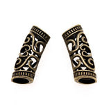 WYSIWYG 10pcs 10x10x25mm African Hair Braid Tube Metal Hollow Hair Dread Bead Dreadlock Cuffs Jewelry Decoration Accessories