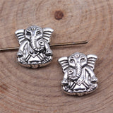 WYSIWYG 10pcs 10x11mm Antique Silver Color Wealth Elephant Small Hole Bead For Jewelry Making DIY Jewelry Findings