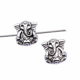 WYSIWYG 10pcs 10x11mm Antique Silver Color Wealth Elephant Small Hole Bead For Jewelry Making DIY Jewelry Findings