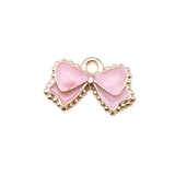 WYSIWYG 10pcs 10x16mm 5 Colors Enamel Bow Charms Pendant For DIY Jewelry Making Handmade Jewelry Craft Findings